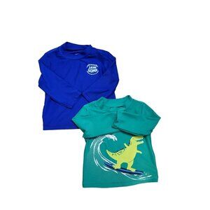 Carter's Lot of 2 Infant Long Sleeve Rash Guards Sun Protection 6 mths